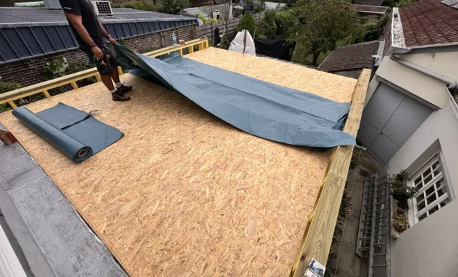 pose plancher osb et mise en place par vapeur 